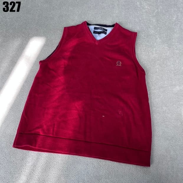 타미 힐피거 레드 조끼 