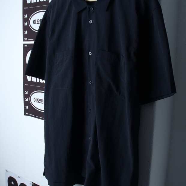 (L-XL) 탑텐 반팔 카라 티셔츠 셔츠 남방 나일론 무지-H35610