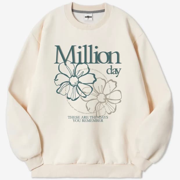 밀리언데이 MILLION BLOSSOM 특양면 맨투맨