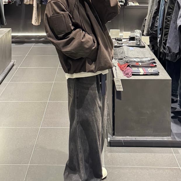 (52) 25fw 준지 스웨이드 후드 점퍼 브라운