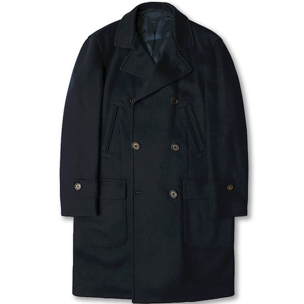 일레븐티 [Eleventy] 네이비 울 니트 컴포터블 더블 코트