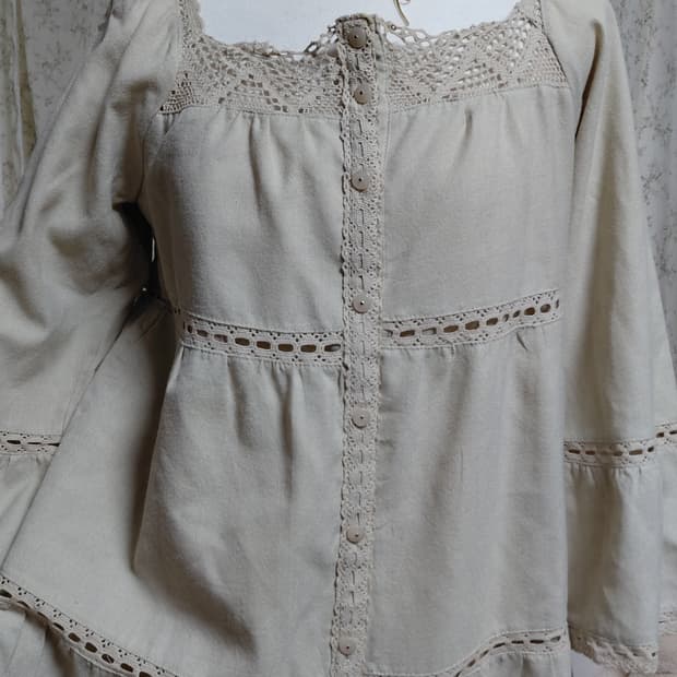 [일본빈티지] 모리걸 레이스 캉캉 레이어드 원피스