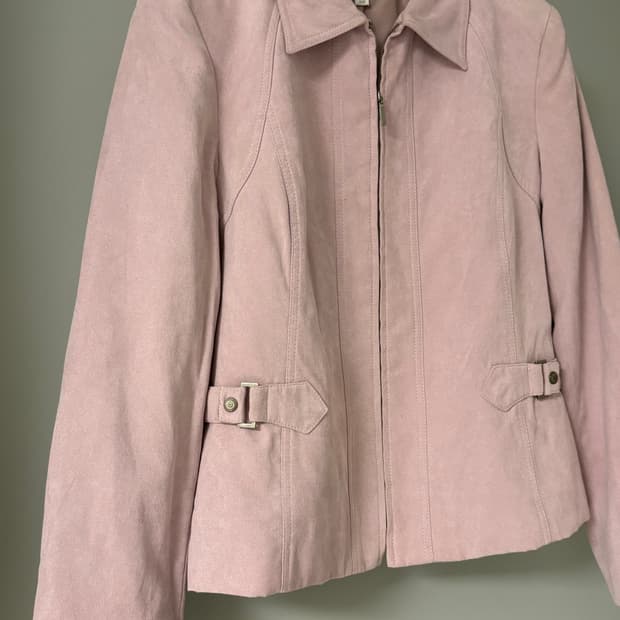 vintage pink suede jacket 