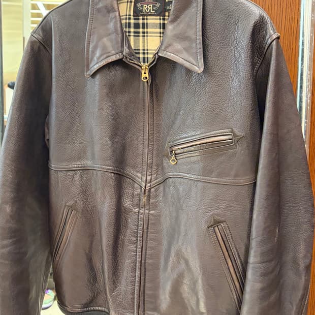 RRL 구 뉴스보이 레더자켓