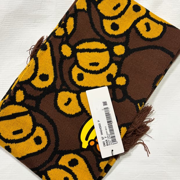 [품절제품/미개봉새상품] bape 베이프 베이비 마일로 니트 머플러