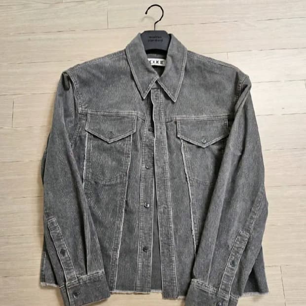 쿠어 코듀로이 컷오프 셔츠/ /S사이즈/ 새제품