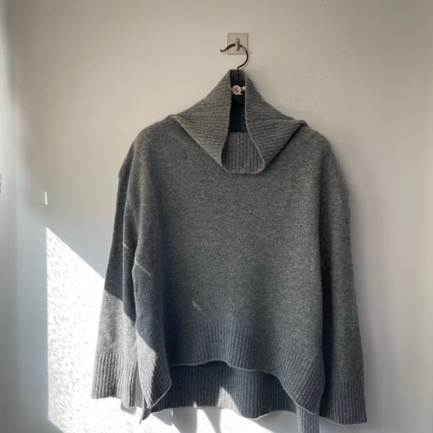 서브셋 하이넥 울캐시 니트 그레이 새상품