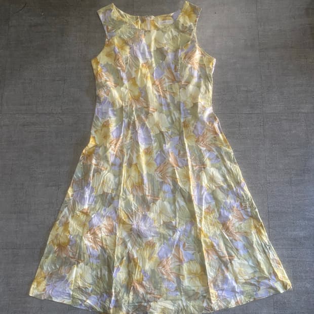 일본빈티지 Cutice 하구미모리걸 달천깔페어리 수채화 슬립원피스