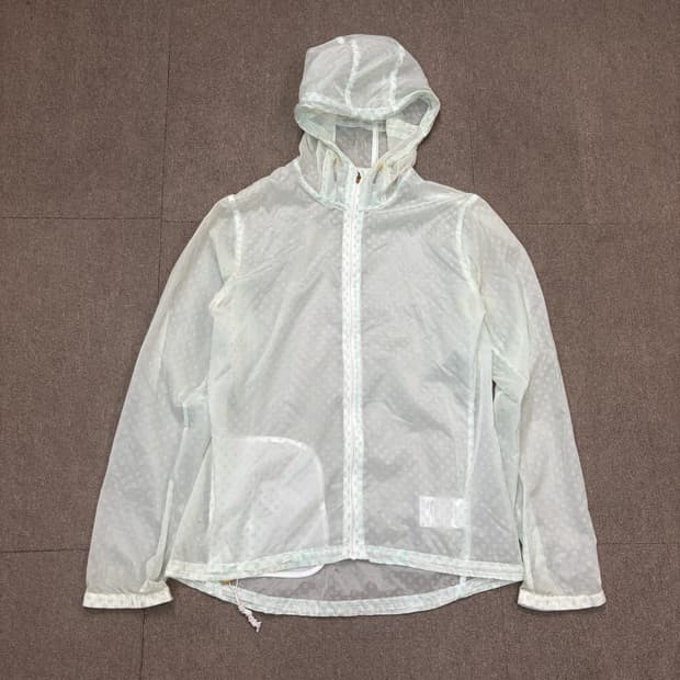 nike 나이키 우먼스 러닝 도트 엠보싱 반투명 바람막이 자켓 L