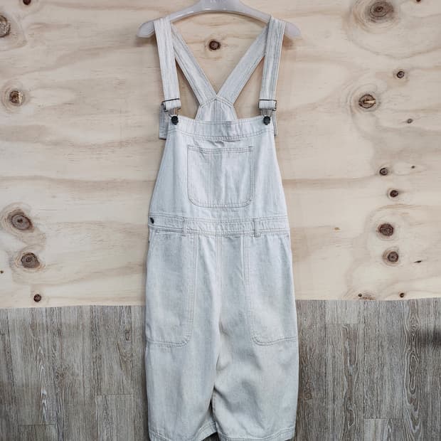 232) 빈폴 린넨블랜드 5부 멜빵바지