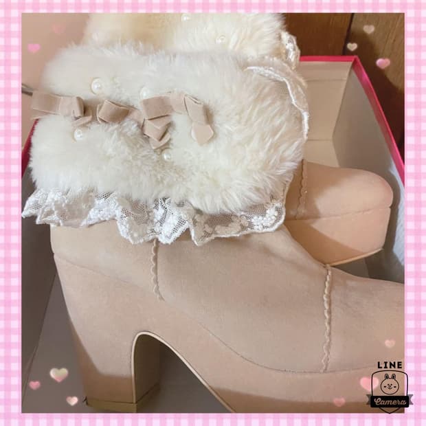 리즈리사 퍼 부츠 힐 라떼갸루 히메갸루 어그 아가일 큐롯 롱부츠