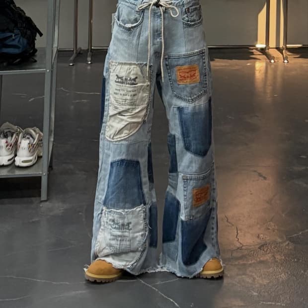 리바이스 패치워크 커스텀 데님 팬츠 A2741