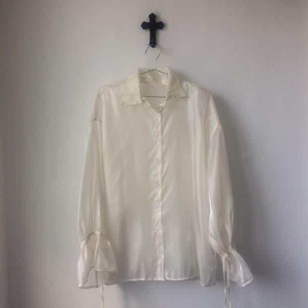 Glossy see through shirt