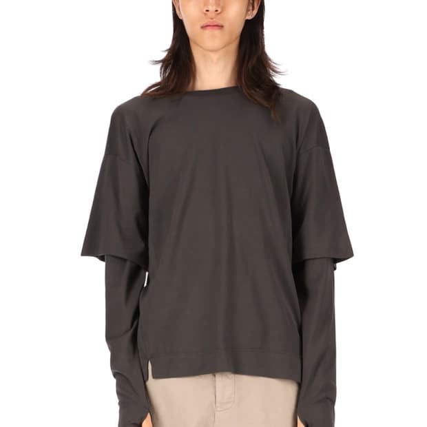 [L] Transit 트랜짓 레이어드 롱슬리브 다크그레이