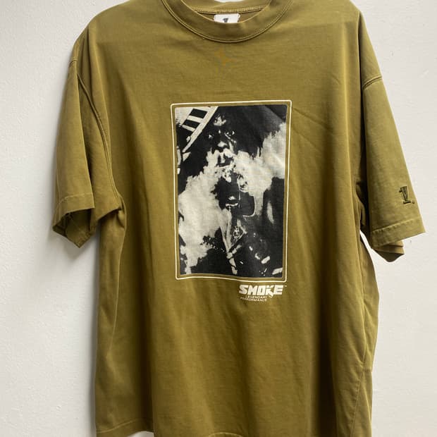 일본빈티지 카키 스모크 반팔