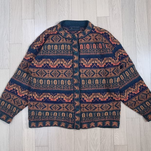 MARIATEX 알파카100% 노르딕패턴 가디건 Free _ 여성