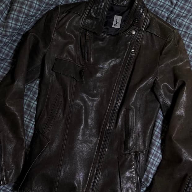 CORTIS style real leather jacket 빈티지 슬림핏