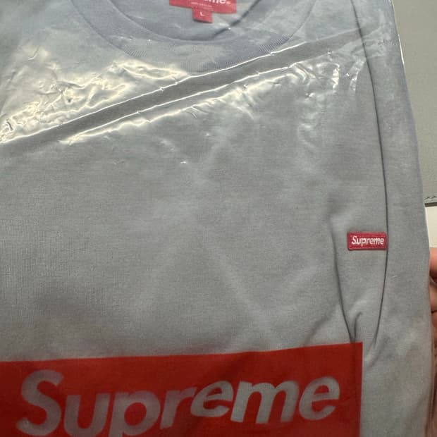 슈프림 스몰박스로고 롱슬리브 그레이 새상품