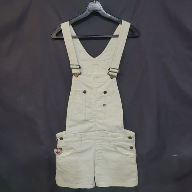 Lee 화이트 데님 오버롤