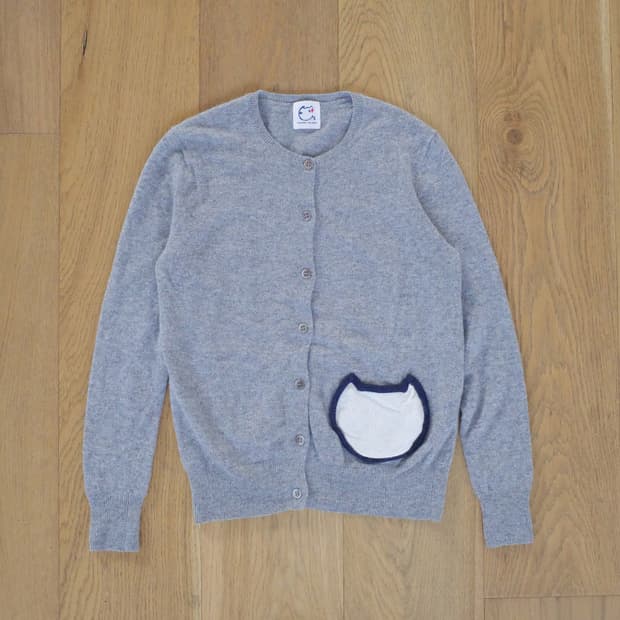 캣 니트 가디건