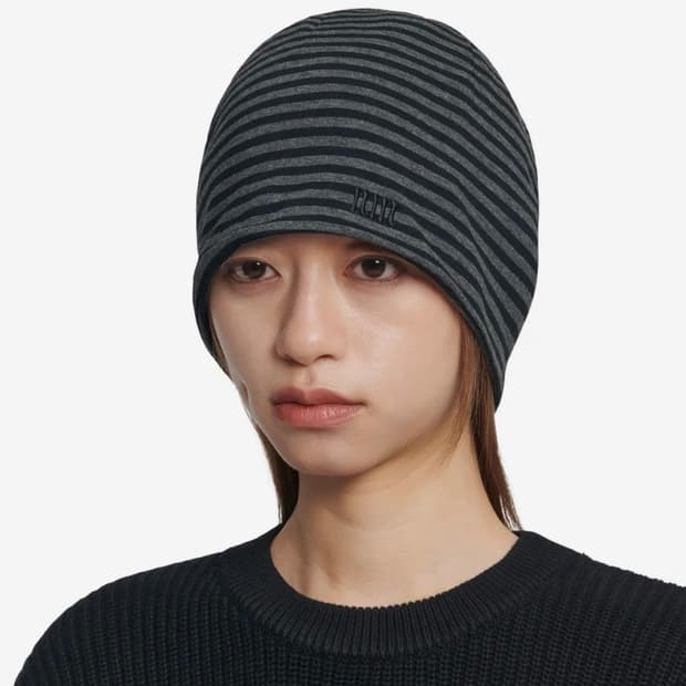 노매뉴얼 스트라이프 비니 모자