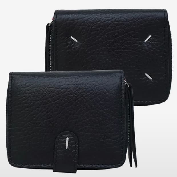 마르지엘라 스티치 블랙동전 카드지갑 