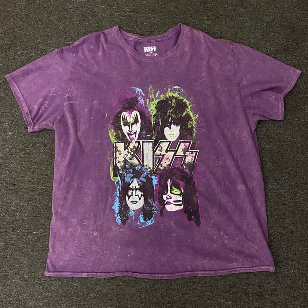 KISS 밴드 빈티지 반팔 티셔츠