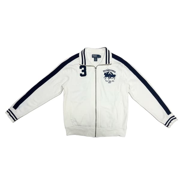 폴로 랄프로렌 화이트네이비 집업 면져지