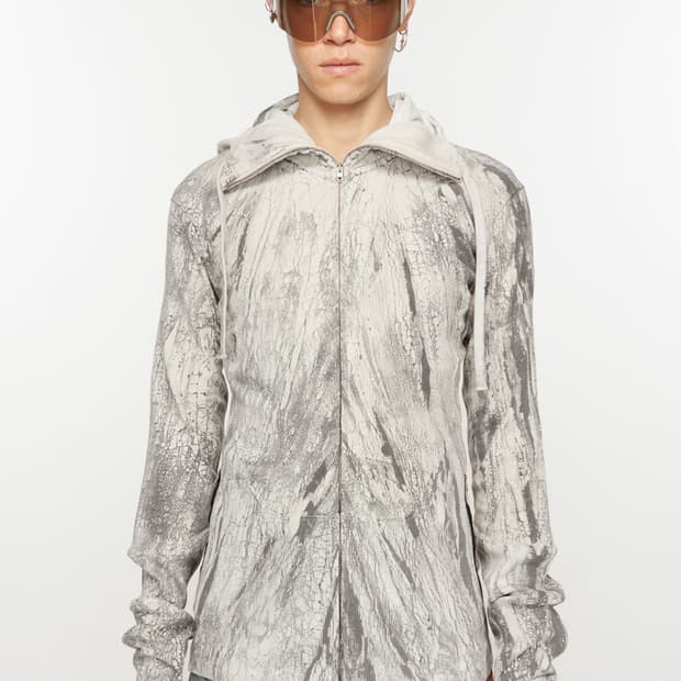 아크네 스튜디오 페이디드 하이넥 니트 집업 L