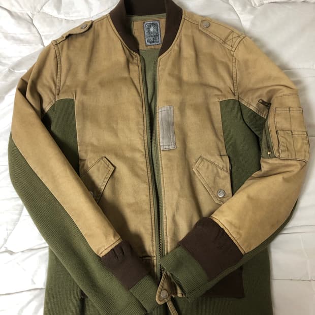 미하라 야스히로 레이어드 봄버 자켓