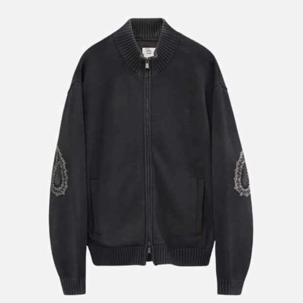 2) 폴리테루 트랙니트집업 차콜