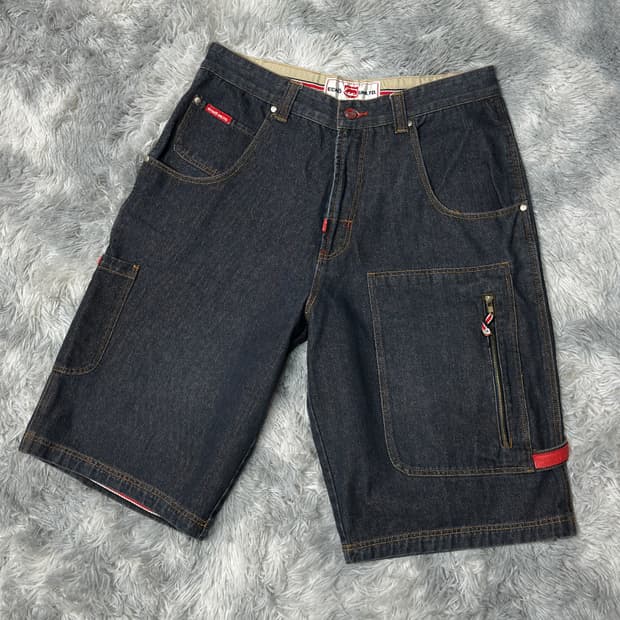 에코 언리미티드 오버핏 카펜더 데님 버뮤다팬츠