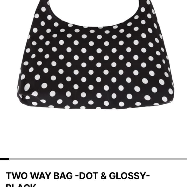 kanari TWO WAY BAG -dot & glossy- black