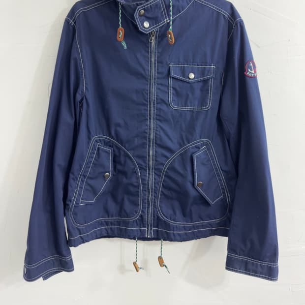 일본빈티지 네이비 후드집업 자켓