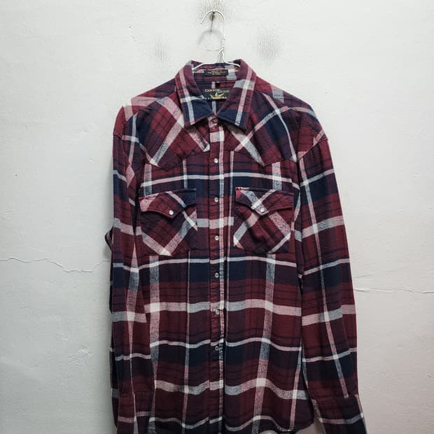 USA 빈티지 웨스턴 체크셔츠 