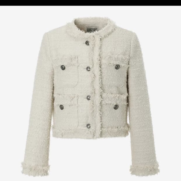 카키포인트 앤틱 크롭자켓 아이보리