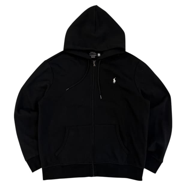 최신형) 폴로 랄프로렌 후드집업 블랙 화이트