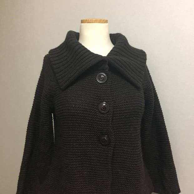 일본빈티지 브라우니 모리걸 가디건 하구미 모리노가토 딥브라운 바선생핏