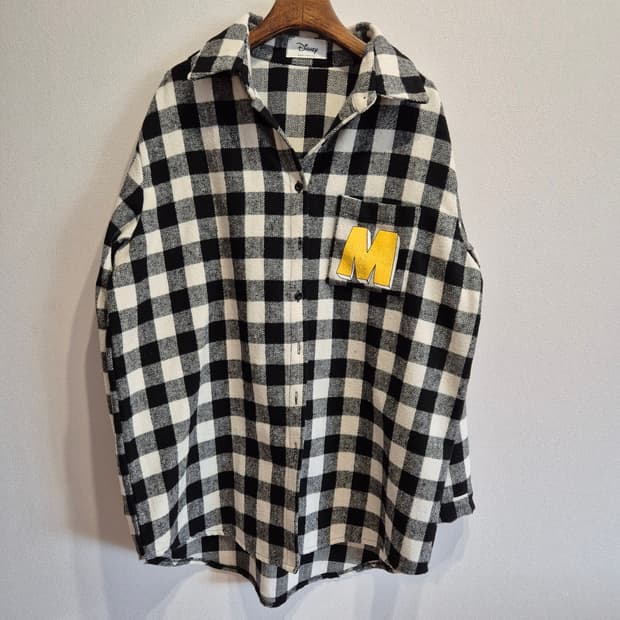 디즈니 미키마우스 체크 셔츠 남방