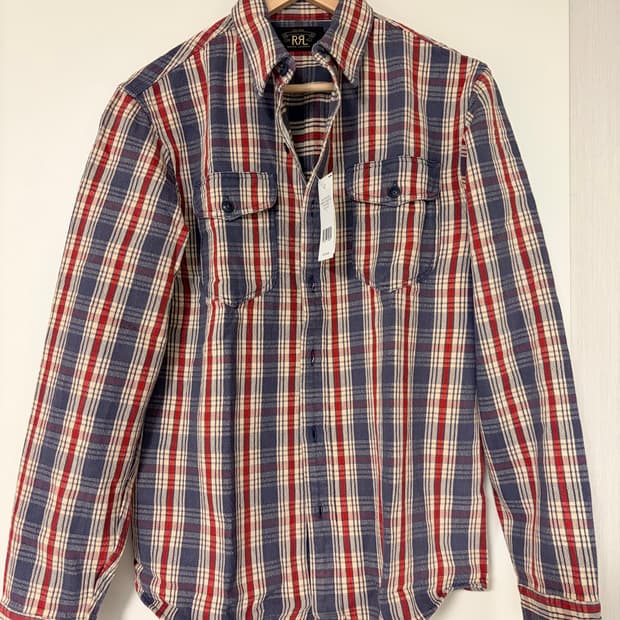 RRL 더블알엘 플래드 트윌 워크셔츠 M