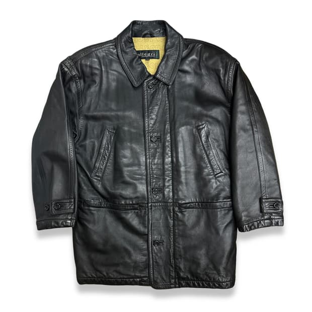 90s Allegri 램스킨 레더 자켓 L