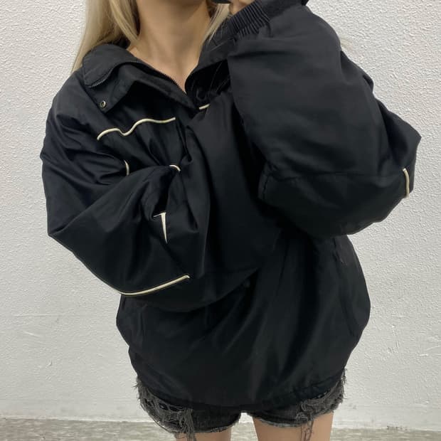 90's 코리아 메이드 동계 심플 검흰 윔엄