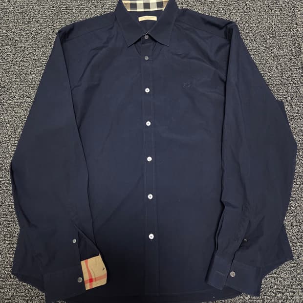 버버리 셔츠/2XL/네이비(9)