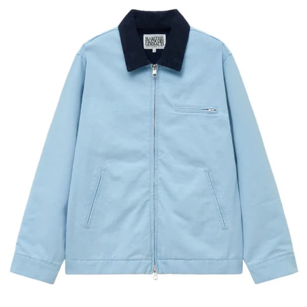 마리떼 워시드 워크 자켓 S 라이트블루