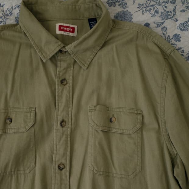 Wrangler Olive Work Shirt