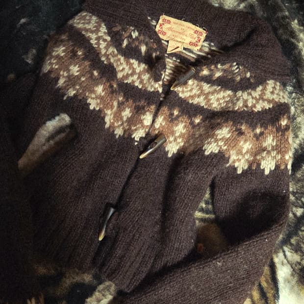 아베크롬비 코위찬 떡볶이 니트 가디건 L