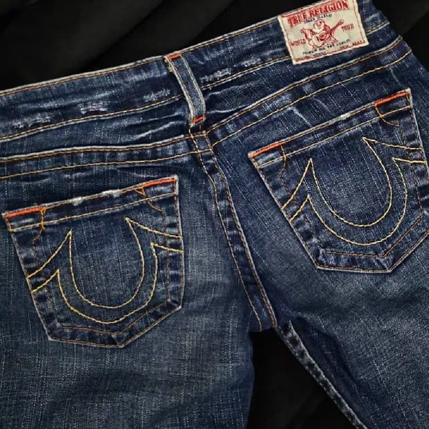 빈티지 트루릴리전 부츠컷 로우웨이스트 데님