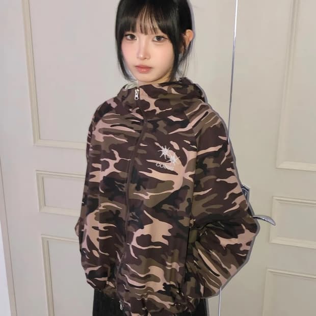 코이리스 마일 카모 후드 바람막이