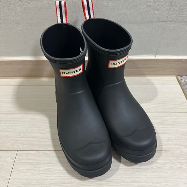 (240) 헌터 쇼트 레인 부츠 블랙