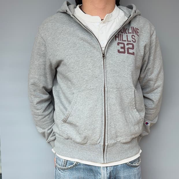 챔피온 후드집업 그레이